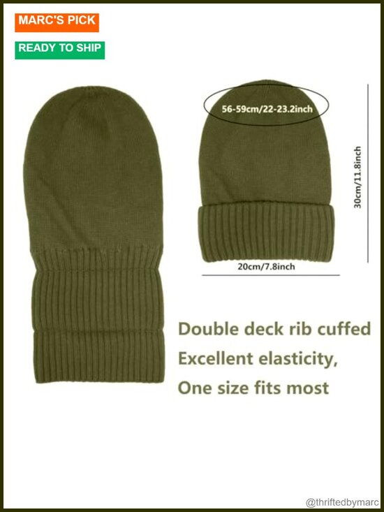 Satin Lined Beanie Women Men Slouchy Knit Hat Reduce Frizz main image 5